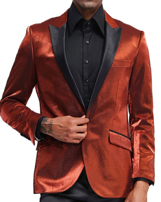 Alfred Rust Peaked Lapel Velvet Wedding Men Jacket